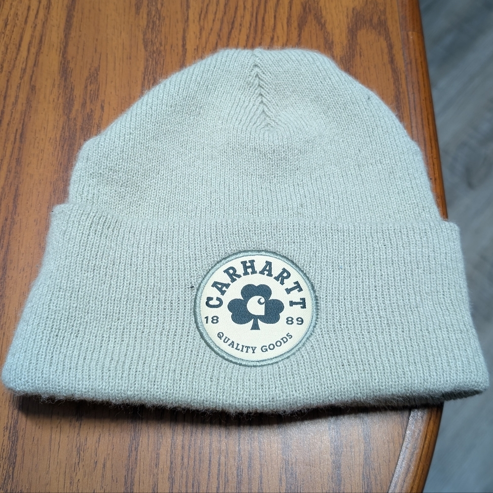 Carhartt Beanie Hat Men's Mint Green St. Patrick's Day Knit Winter Shamrock